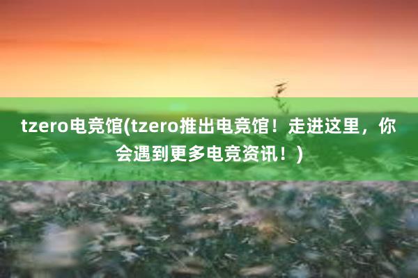 tzero电竞馆(tzero推出电竞馆！走进这里，你会遇到更多电竞资讯！)