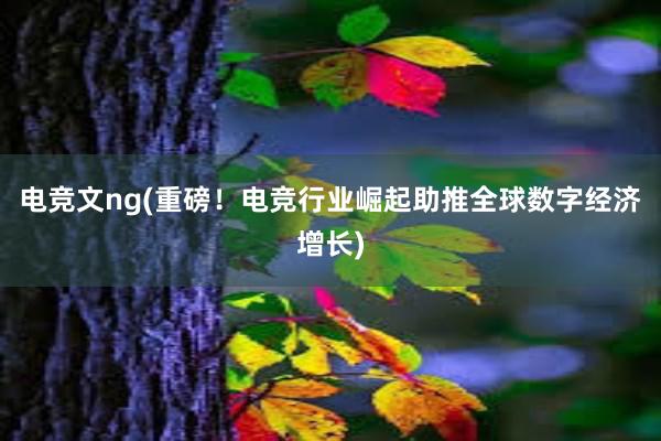 电竞文ng(重磅！电竞行业崛起助推全球数字经济增长)