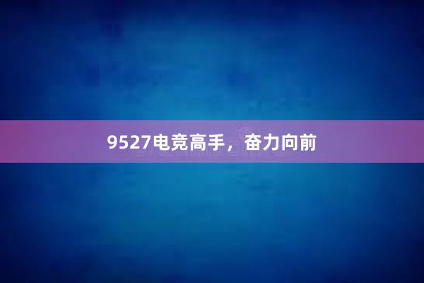 9527电竞高手，奋力向前